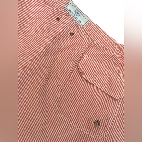 Southern Tide Men’s Red & White Striped Swim Trunks Size XL - Picture 4 of 5